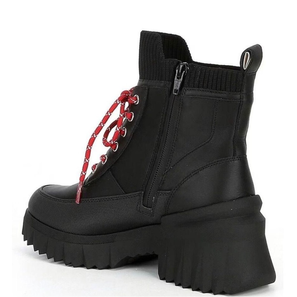 Nurture Rebalance 3M Water Resistant Leather Lug Sole Platform Boots - Picture 2 of 10